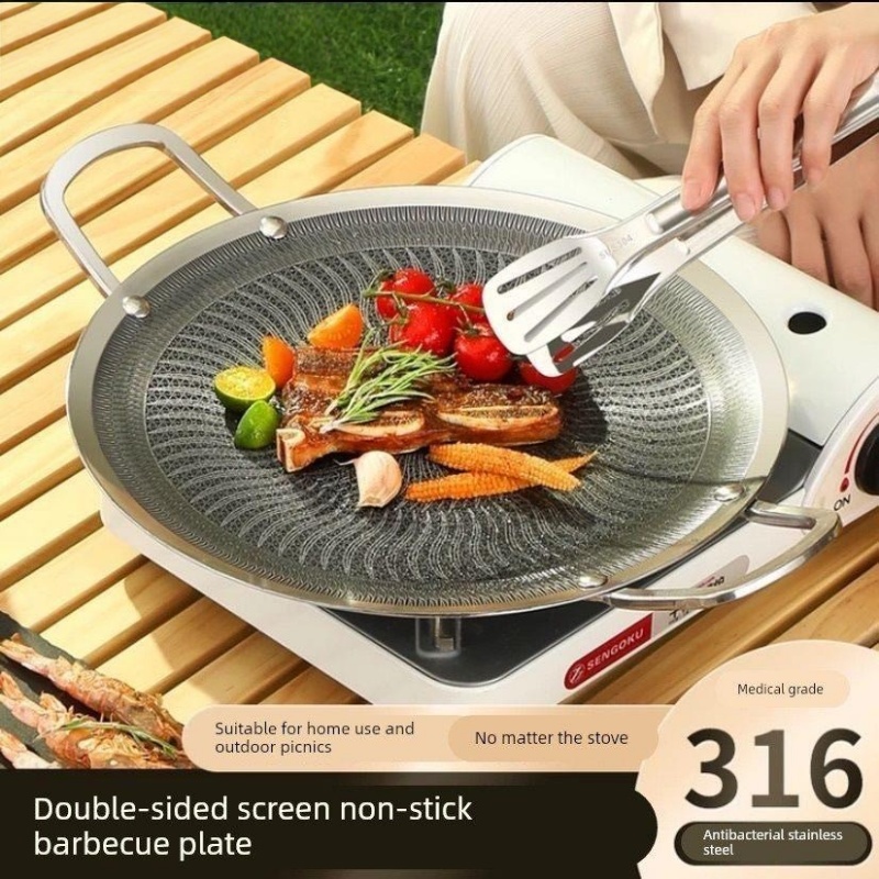 Outdoor Camping Burner - Wielofunkcyjna patelnia grillowa ze stali nierdzewnej