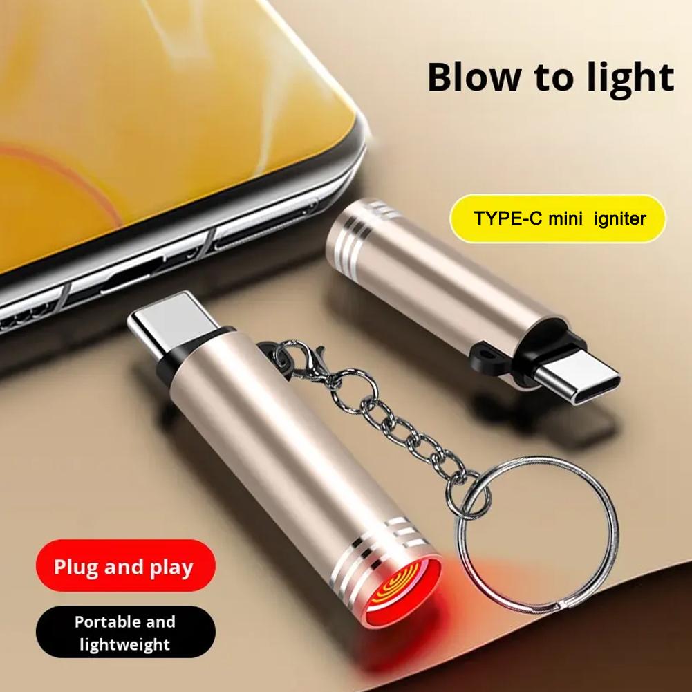 Outdoor Windproof Lighter - Mini zapalniczka elektryczna typu C, zapalnik