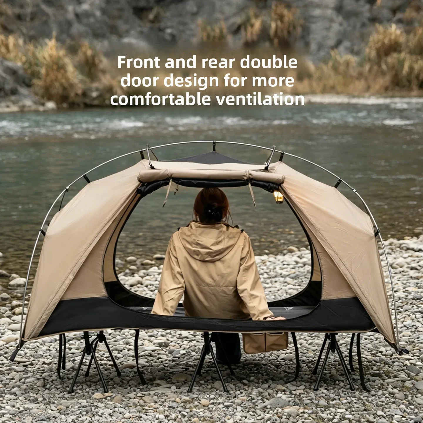 Outdoor Camping Canopy - Namiot kempingowy MOUNTAINHIKER, lekki, wodoodporny, jednoosobowy,