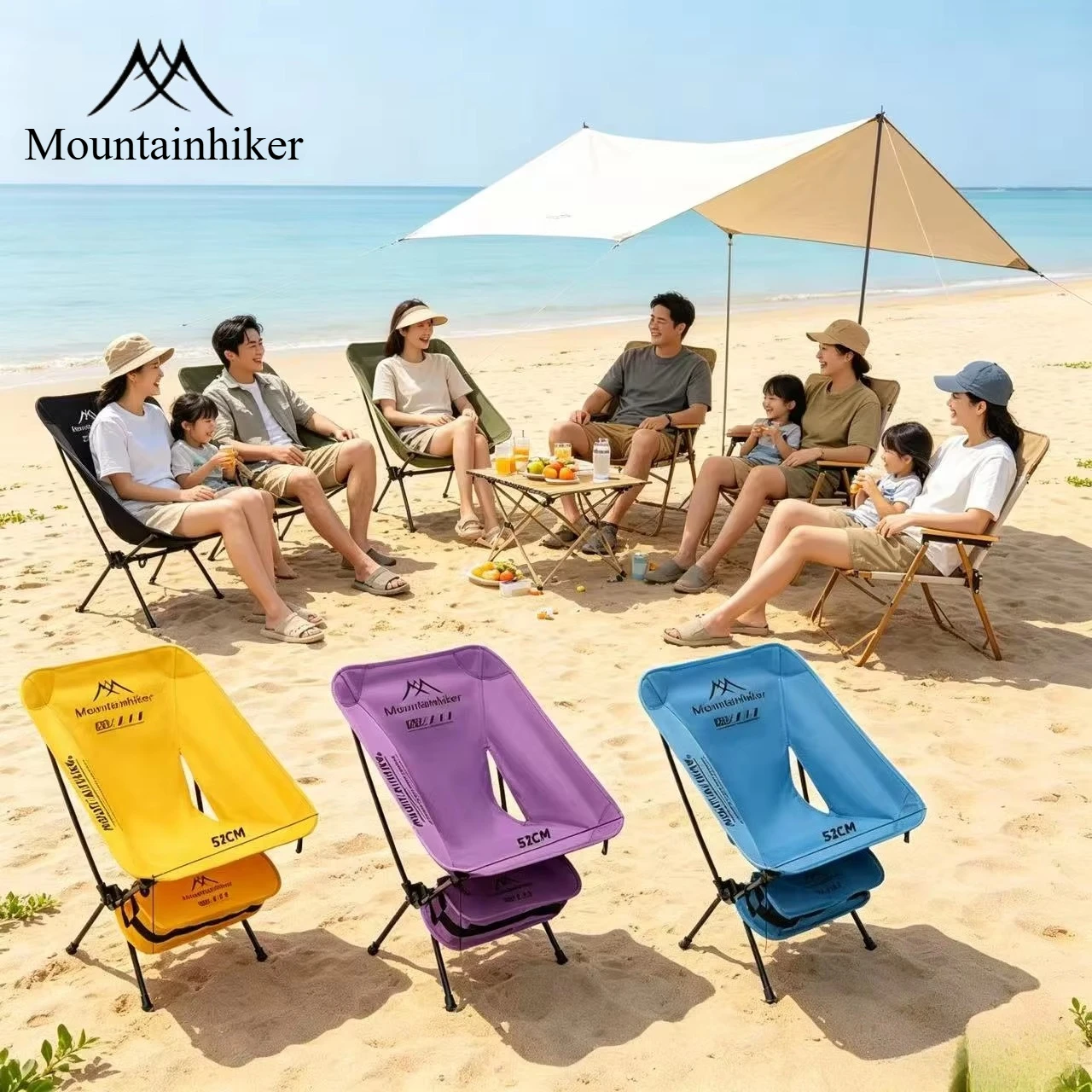 Outdoor Camping Table And Chairs - Ultralekka Składana Krzesło Księżycowe z Stopu